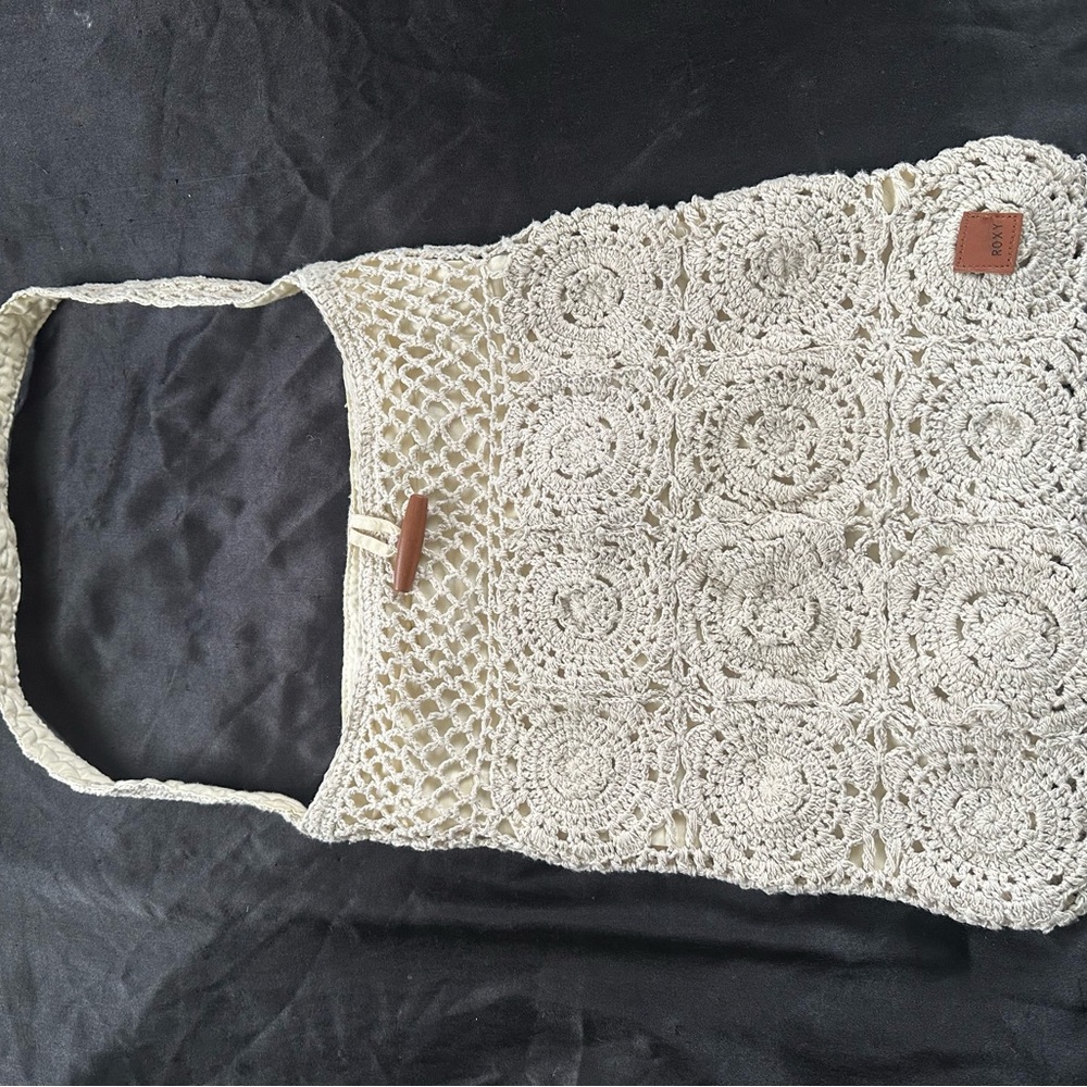 Cream Crochet Women Bag